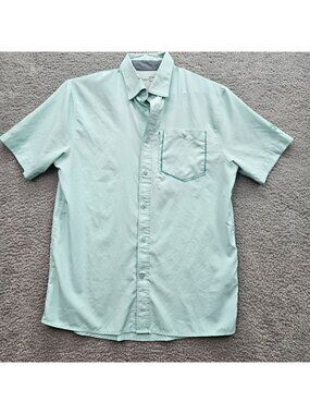 Under Armour Mens HeatGear Mint Button-Up Shirt M